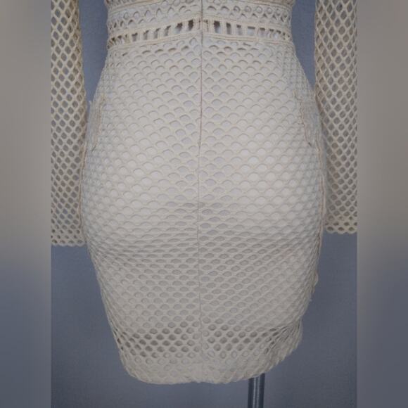 Missguided x Carli Bybel Mesh Lace Long Sleeve Mini Dress Size 4 - Picture 14 of 16